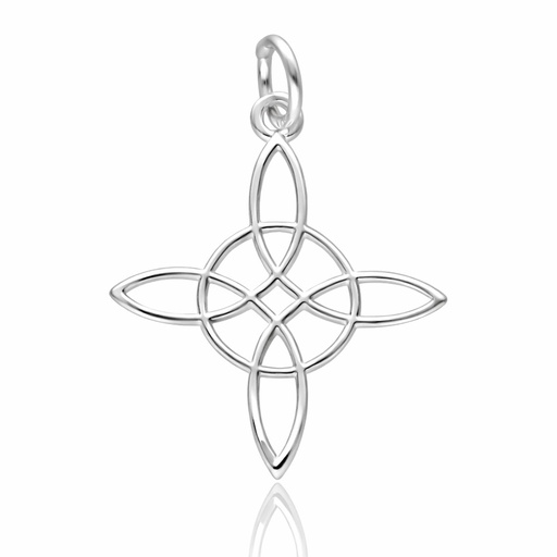 [AG8042] COLGANTE PLATA 925MM NUDO DE BRUJA - 19MM