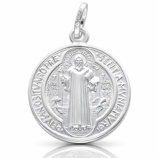 [AG4145] MEDALLA PLATA 925MM SAN BENITO - 20MM