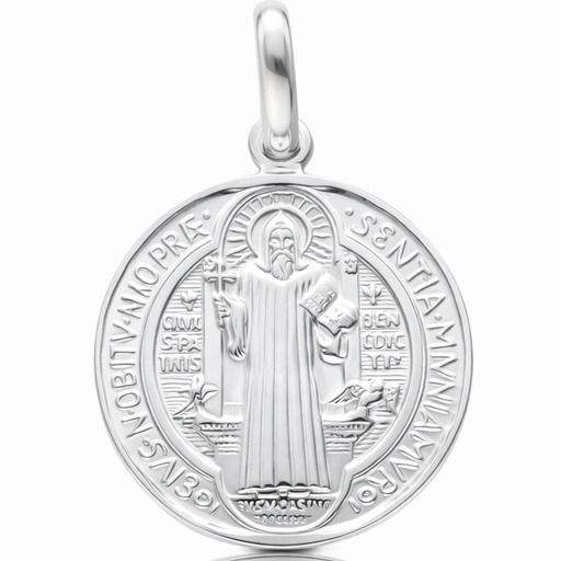 [AG4144] MEDALLA PLATA 925MM SAN BENITO - 25MM