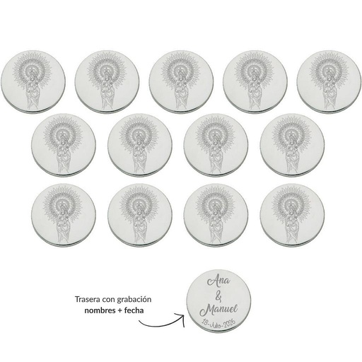 ARRAS PERSONALIZADAS V. DEL PILAR · PLATA DE LEY