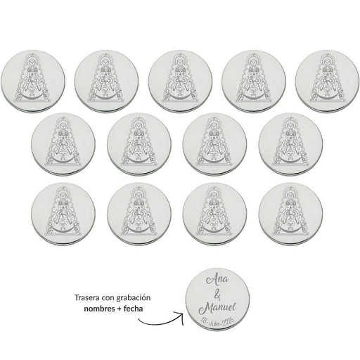 [AG6007] ARRAS PERSONALIZADAS V. DEL ROCIO · PLATA DE LEY