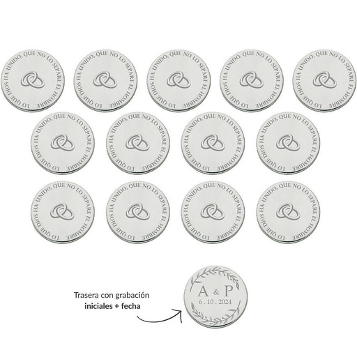[AG6002] ARRAS PERSONALIZADAS ALIANZAS · PLATA DE LEY