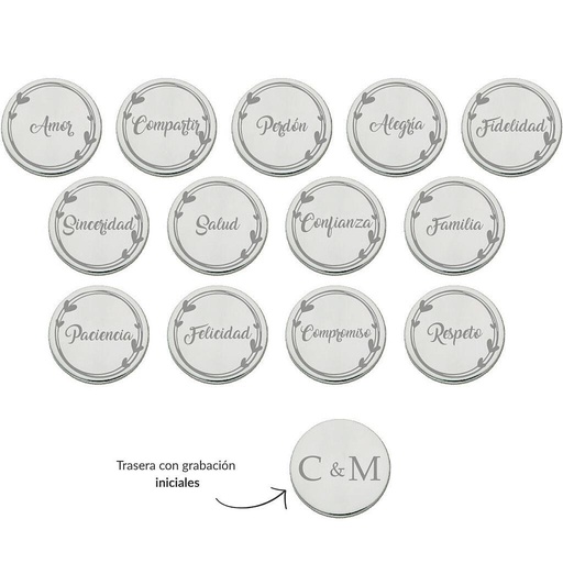 [AG6001] ARRAS PERSONALIZADAS PALABRAS · PLATA DE LEY