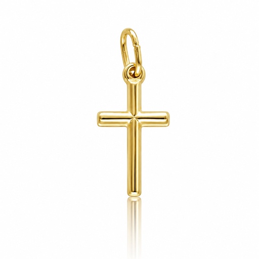 CRUZ PLATA CHAPADA PALO LISO - 11x20MM