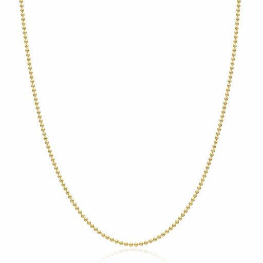 CADENA PLATA CHAPADA EN ORO BOLITAS - 1MM