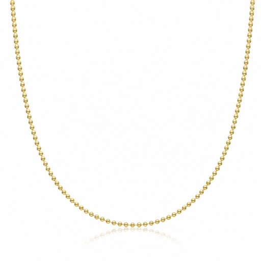 CADENA PLATA CHAPADA EN ORO BOLITAS - 1.20MM