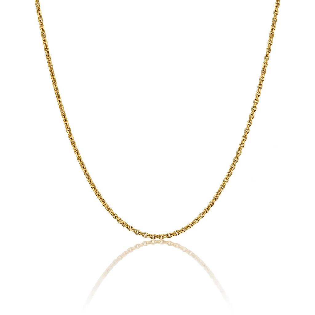 CADENA PLATA CHAPADA EN ORO FORZADA - 1MM