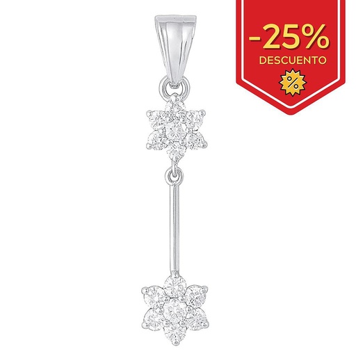 [G2159] COLGANTE ORO BLANCO 18KL CIRCONITAS
